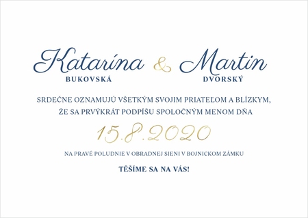 Svadobné oznámenie A6K -  563