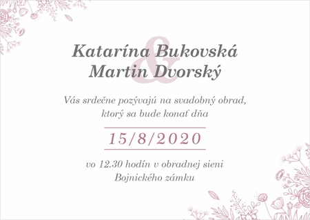 Svadobné oznámenie A6K -  573