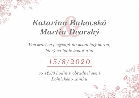 Svadobné oznámenie A6K -  574