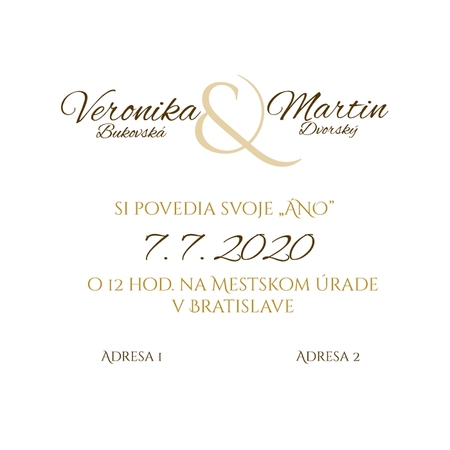 Svadobné oznámenie CT - 43