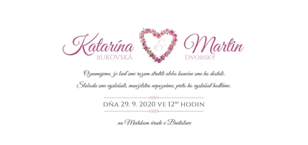 Svadobné oznámenie DLK - 421