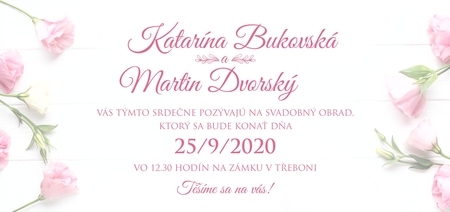 Svadobné oznámenie DLK - 542