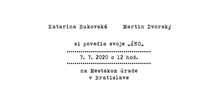 Svadobné oznámenie DLK - 80
