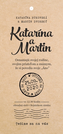 Svadobné oznámenie DLS - 535