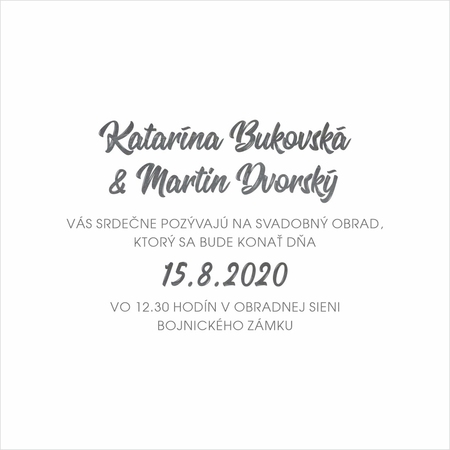 Svadobné oznámenie CT -  555
